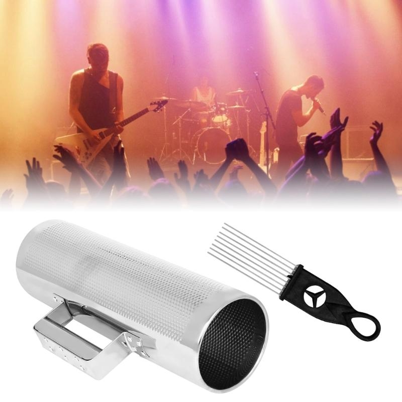 Guiro Scraper Instrument - Metal Guiro Shaker with Scraper Band