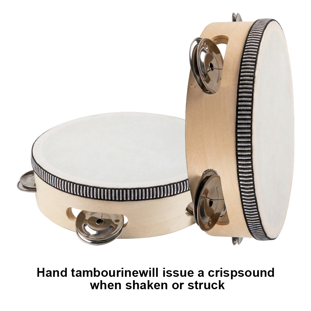 Tambourine Hand Drum - 6inch Hand Held Drum Tambourine Drum