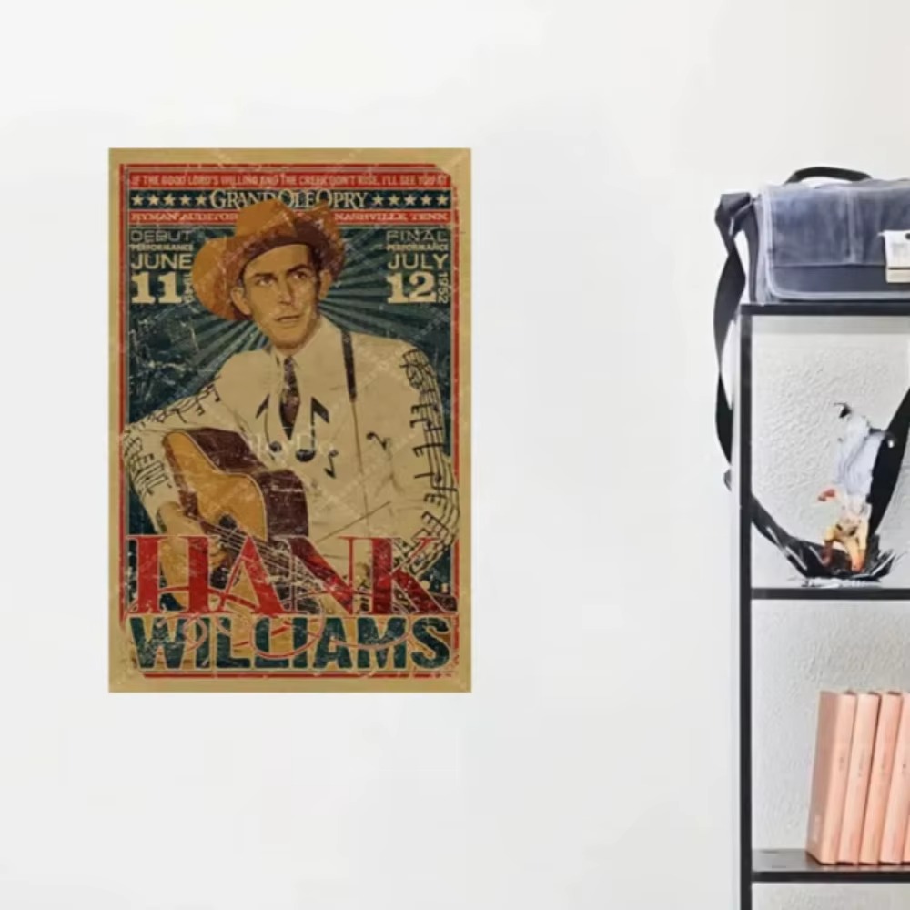 Hank Williams Metal Sign Retro - Musical Instrument Sign review and price