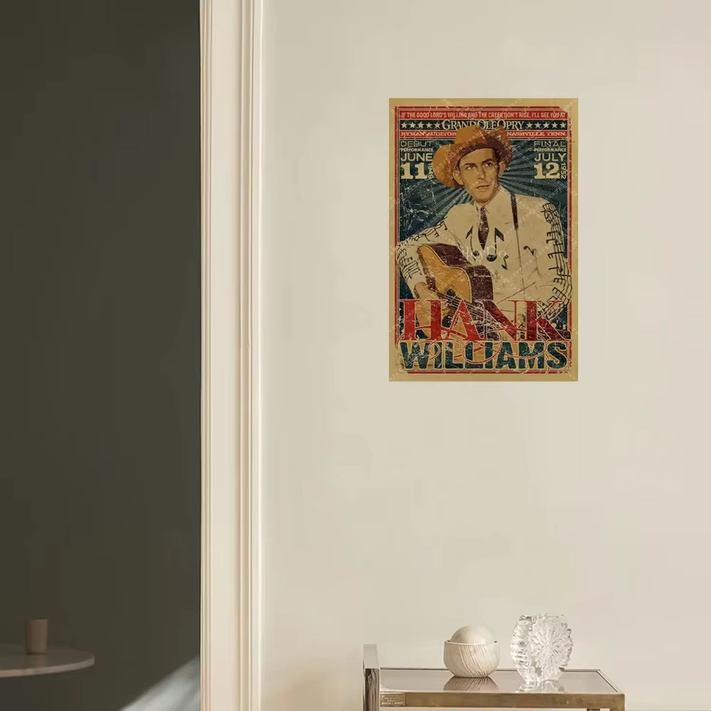 Hank Williams Metal Sign Retro - Musical Instrument Sign review and price