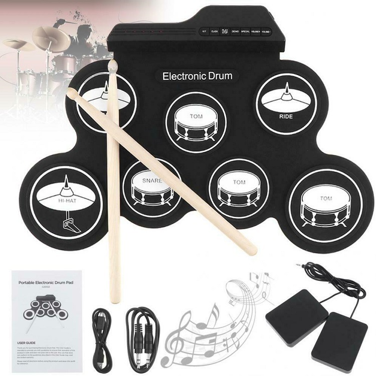 High Quality Silicon Drum Pad  - Musical Instrument Kit review and price