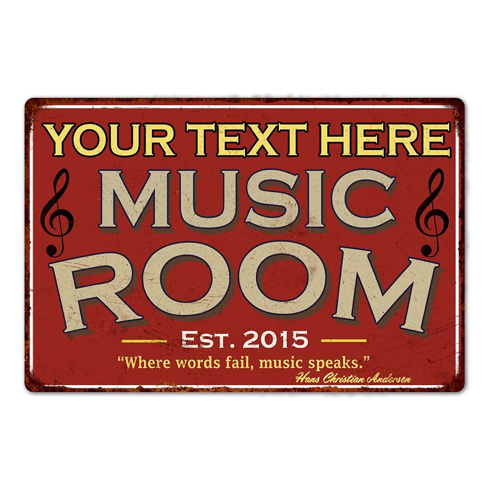Personalized Music Room Sign R - Musical Instrument Sign review and price