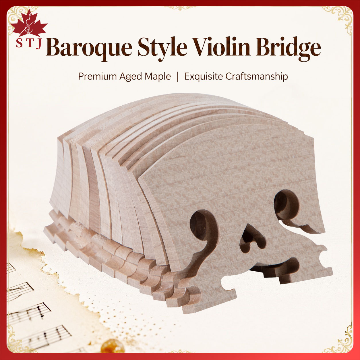 4pcs Violin Bridge 4/4 Violin  - Musical Instrument Cello review and price