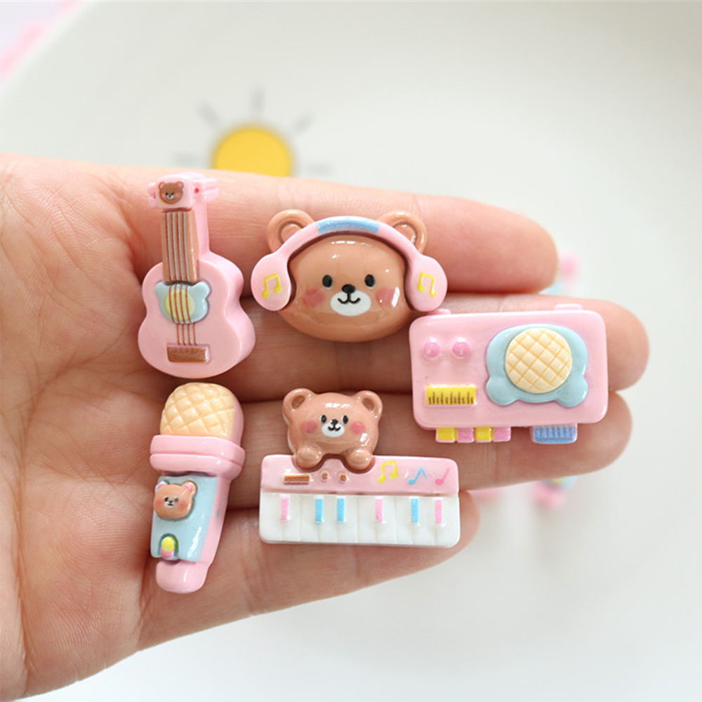 10PCS Shiny Bear Musical Instr - Musical Instrument Jewelry review and price
