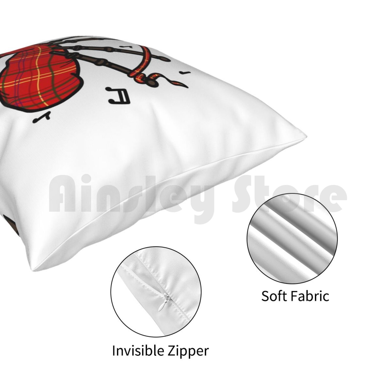 Bagpipes Pillow Case Printed H - Musical Instrument Of Scotland review and price