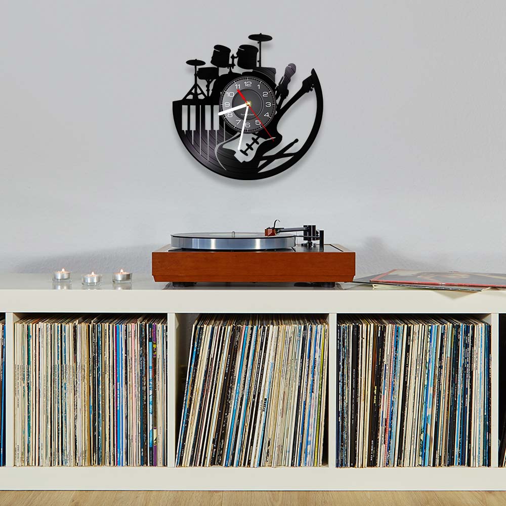 Electric Guitar Drum Rack Set  - Musical Instrument Sign review and price