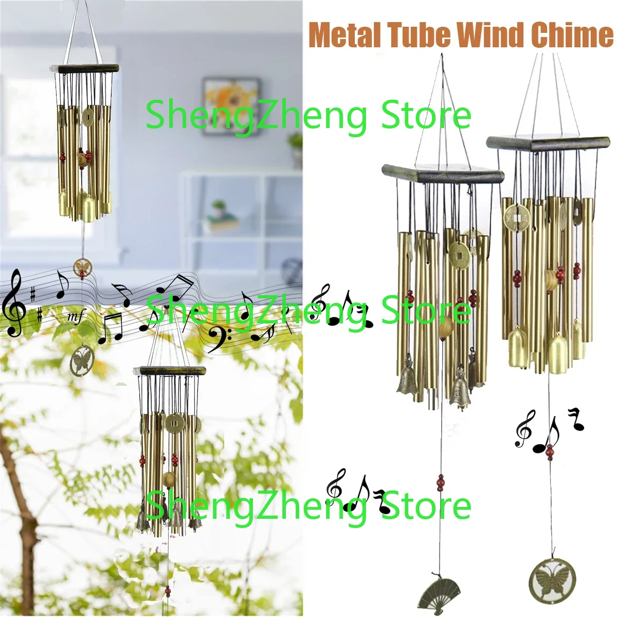 Solid Wood Hollow Tube Metal T - Wind Chime Tubular review and price