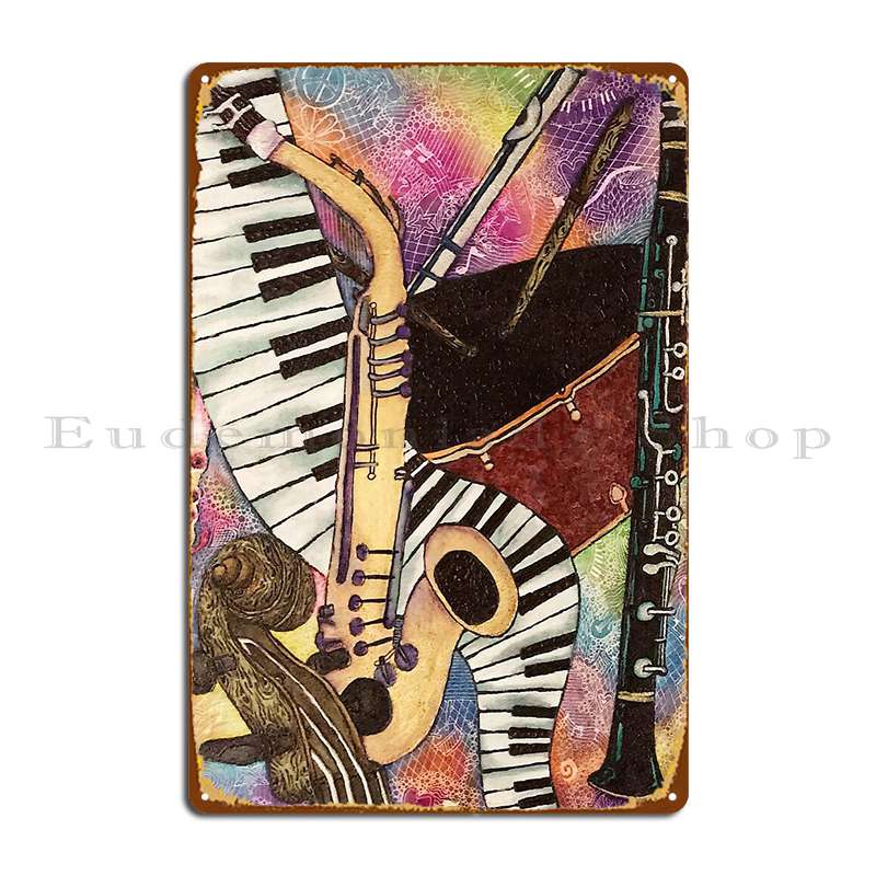 Musical Instruments Metal Plaq - Musical Instrument Sign review and price