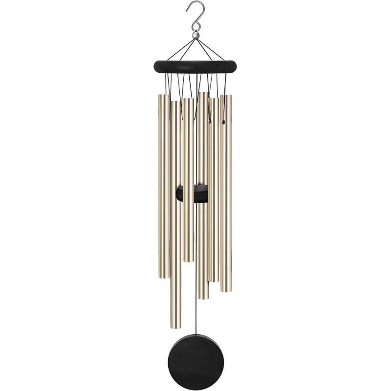 Wind Chime with Red Wood Octag - Wind Chime Tubular review and price